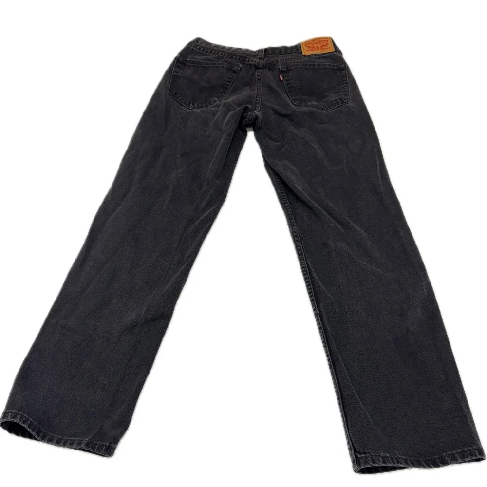 Levi Jeans Mens W33 L32 Black 550 Relaxed Fit Straight Leg Denim